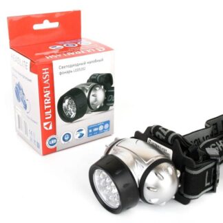 Фонарь налобный LED 5352 14LED 4 режима 3хR03 металлик Ultraflash 10261