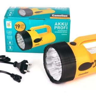 Фонарь аккумуляторный LED29314 19LED аккум. 4В 2.3А.ч 220В желт. Camelion 10471
