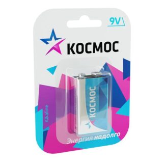 Элемент питания алкалиновый "крона" 6LR61 Максимум BP-1 (блист.1шт) КОСМОС KOC6LR61MAX1BL