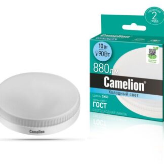 Лампа светодиодная LED10-GX53/845/GX53 10Вт таблетка 4500К бел. GX53 880лм 220В Camelion 12054
