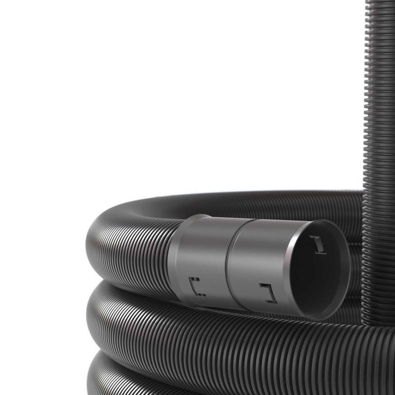 Труба гофрированная двустенная ПНД гибкая d110мм без протяжки с муфтой для кабельной канализации SN8 450Н черн. (уп.1...