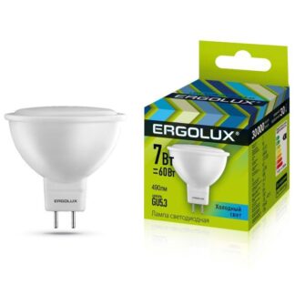 Лампа светодиодная LED-JCDR-7W-GU5.3-4500K 7Вт JCDR рефлектор 4500К бел. 180-240В Ergolux 12159
