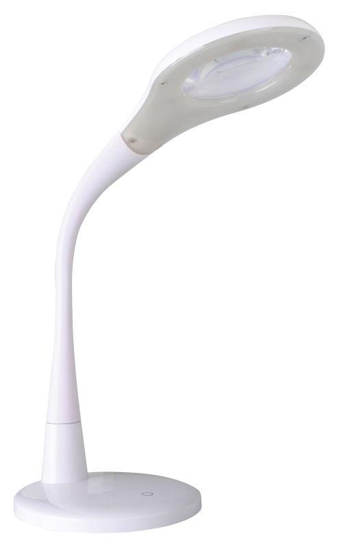 Светильник светодиодный настольный KD-790 C01 7Вт 4000К 230В сенсор. вкл. 4 уровня яркости лупа 3х/5х бел. Camelion 12484