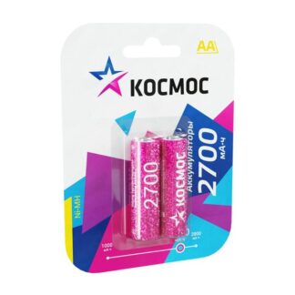 Аккумулятор AA/R6 2700мА.ч NI-MN BP-2 (блист.2шт) КОСМОС KOCR6NIMH2700MAH2BL