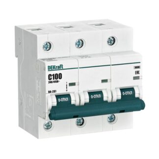Выключатель автоматический модульный 3п C 100А 10кА ВА-201 DEKraft 13009DEK
