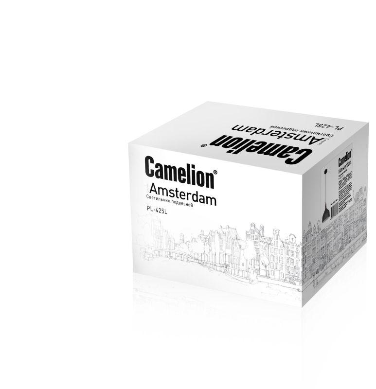 Светильник PL-425L С73 подвес. Amsterdam 1хE27 60Вт 230В сер.+медь Camelion 13030
