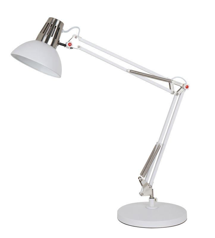 Светильник KD-431A С71 настол. Berlin 1хE27 40Вт 230В бел.+хром Camelion 13088