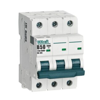 Выключатель автоматический модульный 3п B 50А 10кА ВА-105 DEKraft 13134DEK