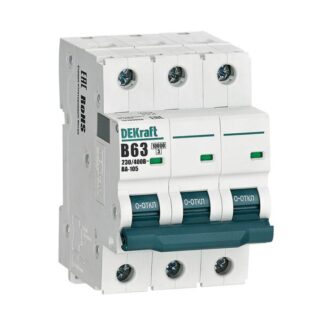 Выключатель автоматический модульный 3п B 63А 10кА ВА-105 DEKraft 13135DEK