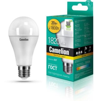 Лампа светодиодная LED20-A65/830/E27 20Вт 220В Camelion 13164