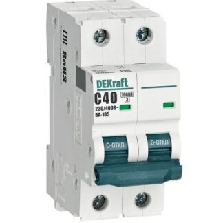 Выключатель автоматический модульный 2п C 40А 10кА ВА-105 DEKraft 13169DEK