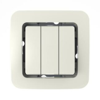 Выключатель 3-кл. СП Lillium 10А IP20 без вставки бел. Makel 71091