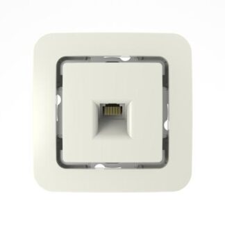 Розетка телефонная 1-м СП Lillium TF без вставки евро стандарт бел. Makel 71014