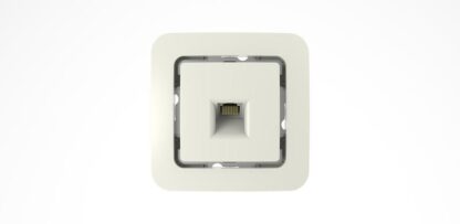 Розетка телефонная 1-м СП Lillium TF без вставки евро стандарт бел. Makel 71014