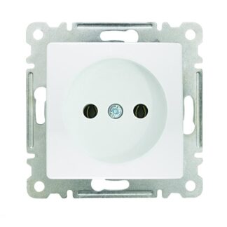 Розетка 1-м СП Lillium 10А без заземл. с панелью механизм бел. Makel 30001022