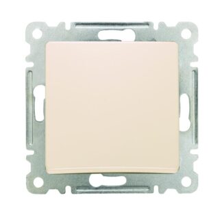 Переключатель проходной 1-кл. СП Lillium IP20 механизм крем. Makel 30010005