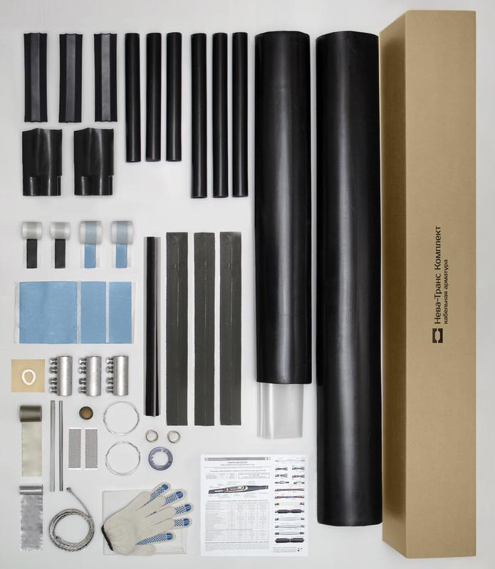 Муфта кабельная соединительная 10кВ СТп(М) 3х(70-120мм) с болтовыми соединителями Нева-Транс Комплект 22010034