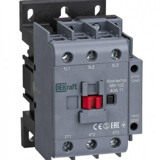 Контактор КМ-102 3п 40А кат. 230В AC 1НО+1НЗ AC-3 AC-4 DEKraft 22006DEK
