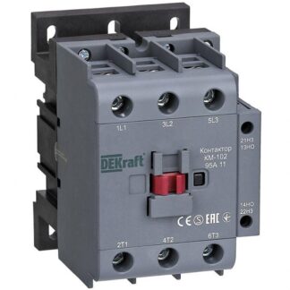 Контактор КМ-102 3п 95А кат. 230В AC 1НО+1НЗ AC-3 AC-4 DEKraft 22010DEK
