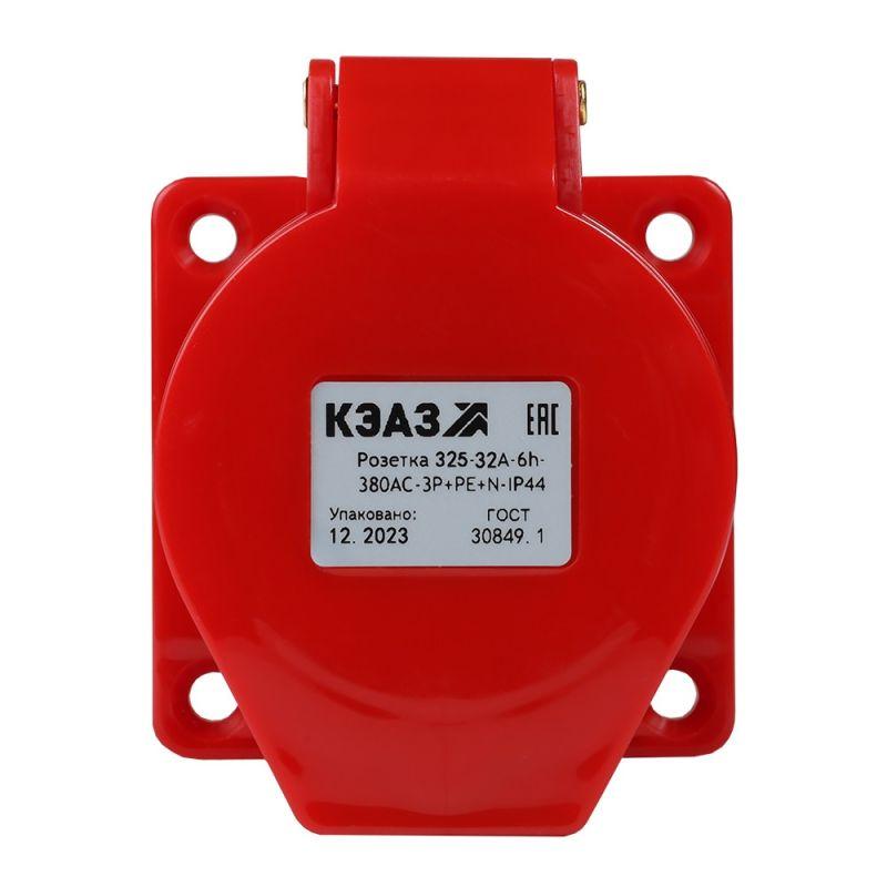 Розетка фланцевая 325 32А 380AC 3P+PE+N 6ч IP44 КЭАЗ 222761