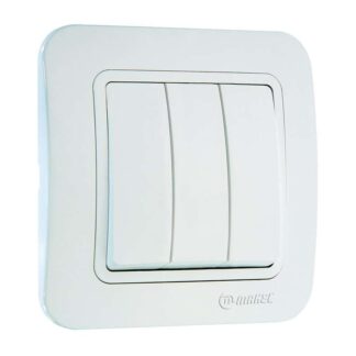 Выключатель 3-кл. СП Lillium 10А IP20 бел./бел. Makel 70091