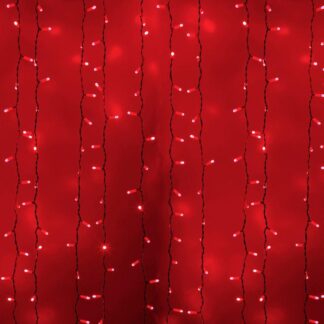 Гирлянда светодиодная "Светодиодный Дождь" 2х1.5м 360LED красн. 23Вт 230В IP65 постоян. свечение провод бел. Neon-Night 235-112