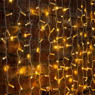 Гирлянда светодиодная "Светодиодный Дождь" 2х3м 600LED тепл. бел. 70Вт 230В IP65 постоян. свечение провод бел. (нужен шнур питания 303-500-1) Neon-Night 235-136