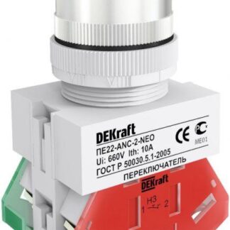 Переключатель на 2 положения I-O ПЕ-22 ANC-2 d22мм зел. DEKraft 25057DEK