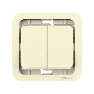 Выключатель 2-кл. СП Mimoza 10А IP20 без вставки крем. Makel 32003