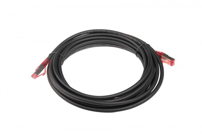 Патч-корд PC-LPM-STP-RJ45-RJ45-C5e-5M-LSZH-BK FTP экран. кат 5e 5м черн. Hyperline 30965