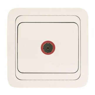Розетка телевизионная TV 1-м СП Mimoza 16А IP20 бел./бел. Makel 12007