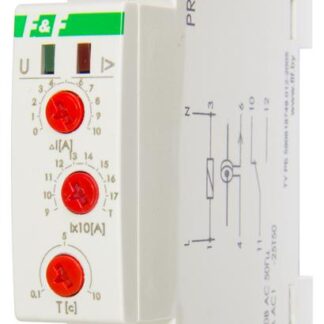 Реле тока РR-611-02 (исп.2 (100-190А); с задержкой отключения; монтаж на DIN-рейке 35мм 230В 10А 1P IP20) F&F EA03.004.004