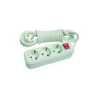 Удлинитель 3х5м с заземл. 16А IP20 с выкл. пластик. Makel MGP214