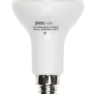Лампа светодиодная PLED-ECO 5Вт R50 рефлектор матовая 3000К тепл. бел. E14 400лм 230В 50Гц JazzWay 1037015A