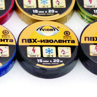 Изолента ПВХ 15мм (рул.20м) черн. AVIORA 305-004
