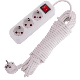 Удлинитель 3х10м с заземл. 16А IP20 Lila с выкл. LEZARD 720-0310-302