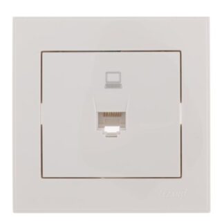 Розетка компьютерная 1-м СП Rain RJ45 бел. LEZARD 703-0202-139
