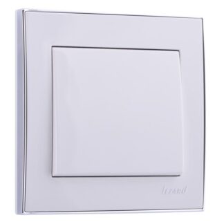 Выключатель 1-кл. СП Rain 10А IP20 с хром. боковой вставкой бел. LEZARD 703-0225-100
