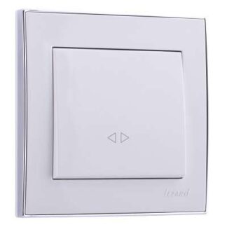 Выключатель промежуточный 1-кл. СП Rain 10А IP20 с хром. боковой вставкой бел. LEZARD 703-0225-107
