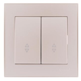 Переключатель проходной 2-кл. СП Rain 10А IP20 жемчуж./бел. метал. LEZARD 703-3030-106