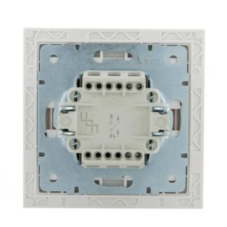 Выключатель 1-кл. СП Rain 10А IP20 с зол. боковой вставкой бел. LEZARD 703-0226-100