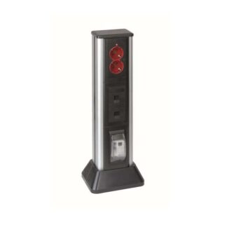 Мини-колонна 1сторона на 5 S-мод. 721х71.5(125)х109.5(164)мм Simon Connect алюм./графит ALC315-8-14