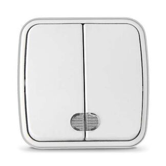 Выключатель 2-кл. ОП Электра 10А IP20 с подсветкой бел. Союз 0030