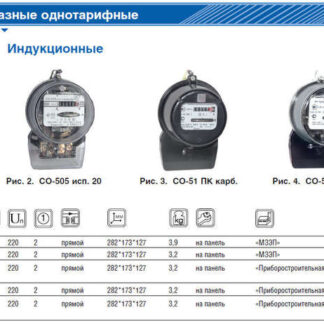 Счетчик СО-505 исп.20 10-40А 1 тариф. кл. прозр. МЗЭП