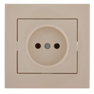 Розетка 1-м СП Rain 16А IP20 без заземл. керамика крем. LEZARD 703-0303-121