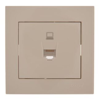 Розетка компьютерная СП Rain RJ45 крем. LEZARD 703-0303-139