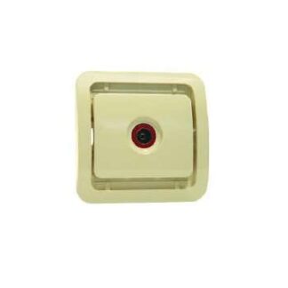 Розетка телевизионная проходная TV 1-м СП Mimoza без вставки крем. Makel 32007