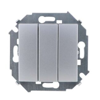 Выключатель 3-кл. СП Simon 15 10А IP20 250В винтов. зажим механизм алюм. Simon 1591391-033