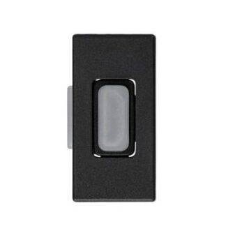 Розетка аудио/видео проходная HDMI Simon 27 узкий модуль (мама-мама) механизм графит Simon 2701094-038