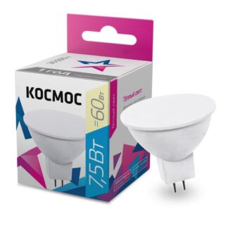Лампа светодиодная JCDR 7.5Вт 220В GU5.3 3000К Космос LkecLED7.5wJCDRC30
